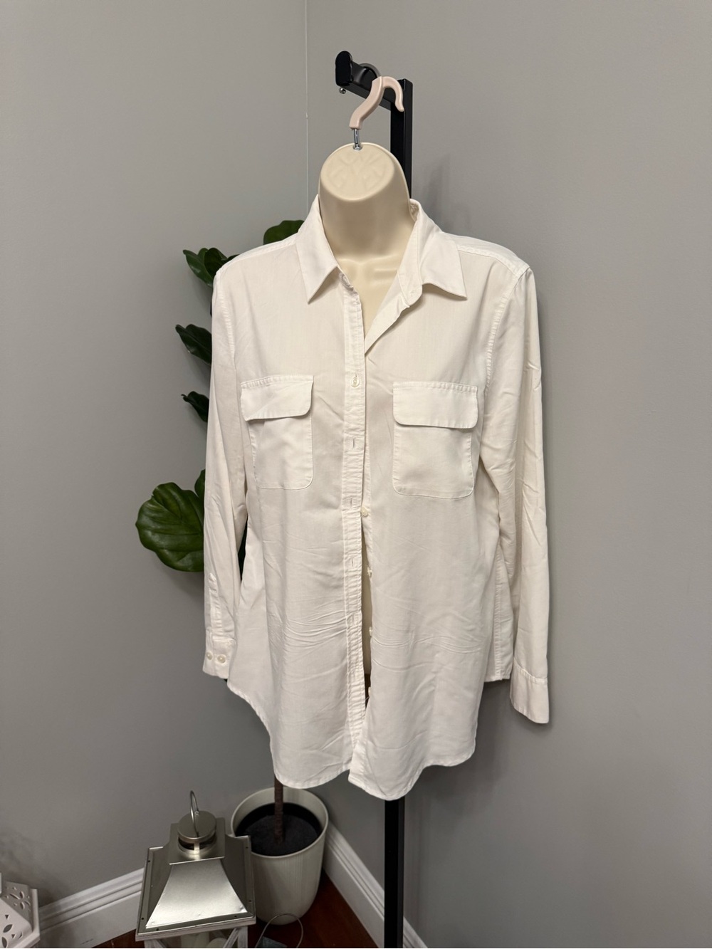 Chico's White Button-Down Shirt